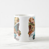 Standard Poodle Dog Riding Scooter コーヒーマグカップ (中央)