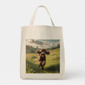 Standard Poodle Elegant Grocery Tote Bag トートバッグ (裏面)