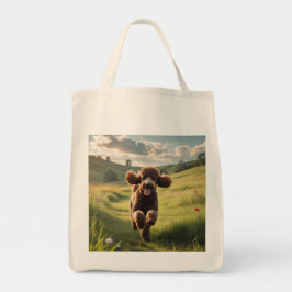 Standard Poodle Elegant Grocery Tote Bag トートバッグ
