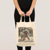 Standard Poodle Elegant Grocery Tote Bag トートバッグ (正面(商品))