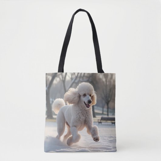 Standard Poodle Elegant Shoulder Tote Bag トートバッグ (正面)