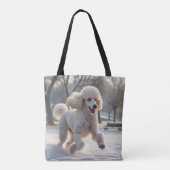Standard Poodle Elegant Shoulder Tote Bag トートバッグ (裏面)