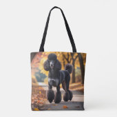 Standard Poodle Elegant Shoulder Tote Bag トートバッグ (裏面)