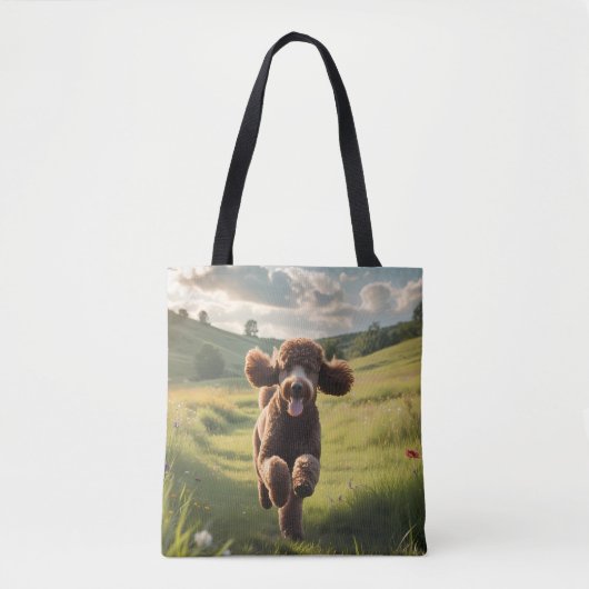 Standard Poodle Elegant Shoulder Tote Bag トートバッグ (正面)