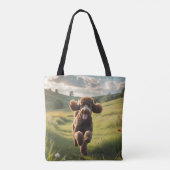 Standard Poodle Elegant Shoulder Tote Bag トートバッグ (裏面)