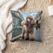 Standard Poodle Elegant Throw Pillow クッション (ブランケット)