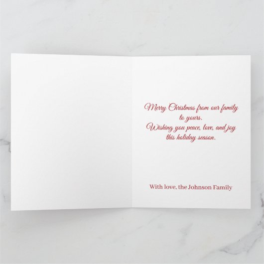 Standard Poodle French Sleigh Christmas カード (内部)