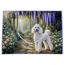 Standard Poodle Garden  ラージペーパーバッグ