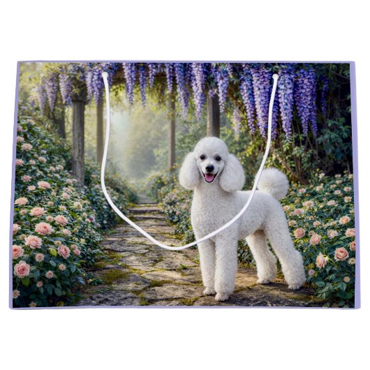Standard Poodle Garden  ラージペーパーバッグ (正面)