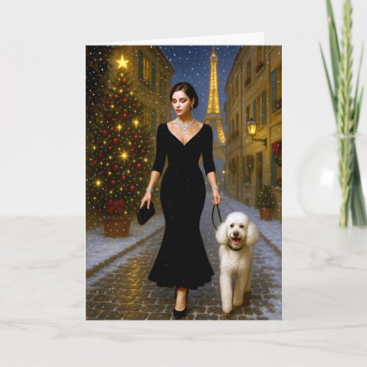 Standard Poodle Holiday Card シーズンカード (正面)