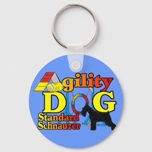 Standard_Schnauzer_Agility キーホルダー (正面)