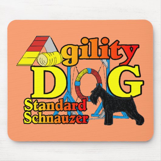 Standard_Schnauzer_Agility マウスパッド (正面)