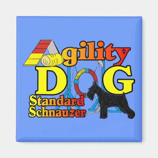Standard_Schnauzer_Agility マグネット (正面)