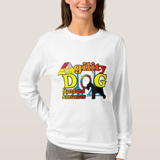 Standard_Schnauzer_Agility Tシャツ (正面)