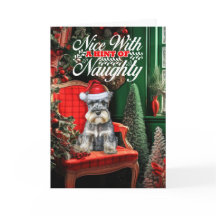Standard Schnauzer Christmas Dog Naughty or Nice