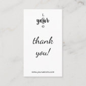 Standard Small Business Thank Code 名刺 (正面)