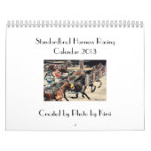 Standardbredの繋駕競走のカレンダー2013年 カレンダー (カバー)