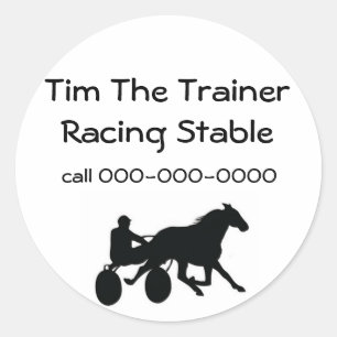 Standardbred繋駕競走のロゴ ラウンドシール