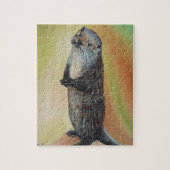 Standing River Otter Painting ジグソーパズル (縦)