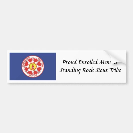 Standing_Rock_Siouxの誇り高い登録されたメンバーStan… バンパーステッカー (正面)
