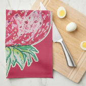 Standing Strawberry キッチンタオル (四つ折り)