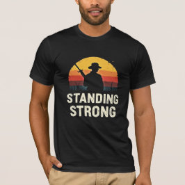 Standing Strong Silhouette Veteran Sunset Vintage  Tシャツ