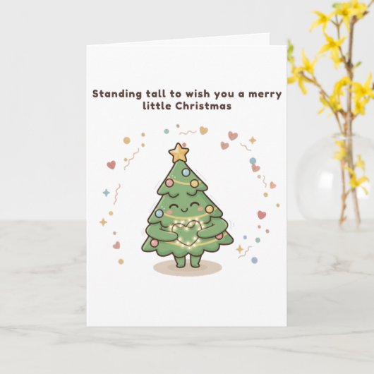 Standing Tall to Wish You a Merry Little Christmas カード (黄色い花)
