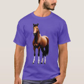 Standing Warmblood Horse gift Tシャツ (正面)