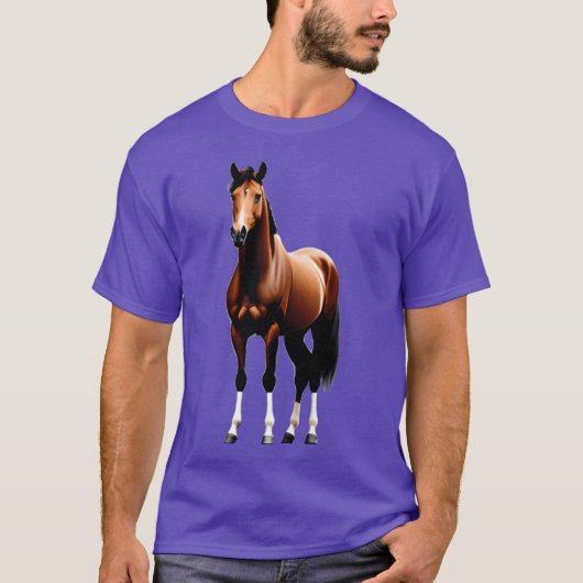 Standing Warmblood Horse gift Tシャツ (正面)