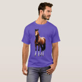 Standing Warmblood Horse gift Tシャツ (正面フル)