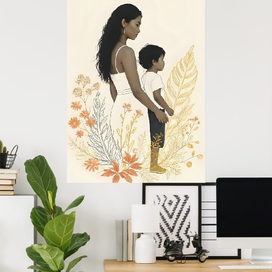 Standing With You – A Mother’s Silent Strength ポスター (ホームオフィス)