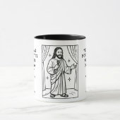 Standup Jesus - おもしろい日記の一節 - アーティスト向け マグカップ (中央)