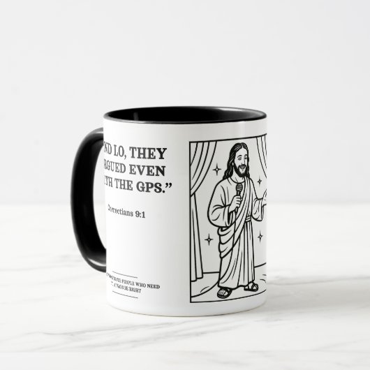 Standup Jesus - funny verses - Always right マグカップ (正面左)