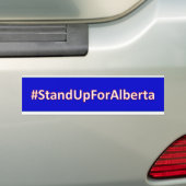 #StandUpForAlberta バンパーステッカー (車上)