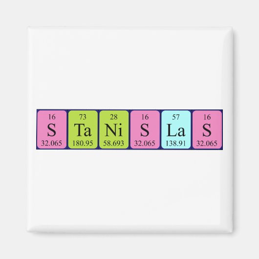 Stanislas周期表名磁石 マグネット (正面)