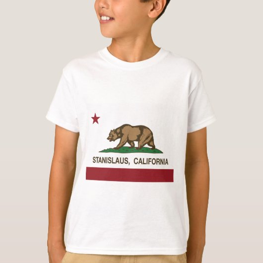 stanislausカリフォルニア州の旗 tシャツ (正面)