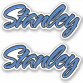 Stanley Name blue Aufkleber Sticker Stickerset シール (正面)