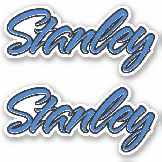 Stanley Name blue Aufkleber Sticker Stickerset シール (正面)