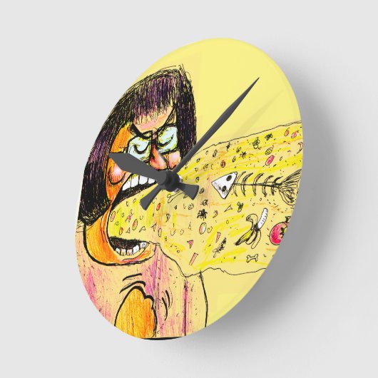 Staphney's Special Spew ラウンド壁時計 (傾斜)