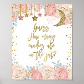 Starびんの中のキャンディーの数サイン ポスター (正面)