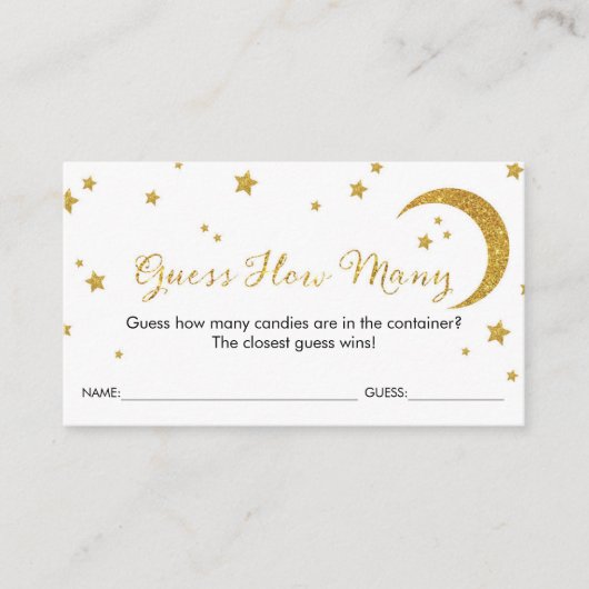 Star金ゴールドグリッターGuessカード数 エンクロージャーカード (正面)