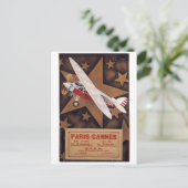 STAR フランスの Airlines旅行ポスター1930s ポストカード (スタンド正面)