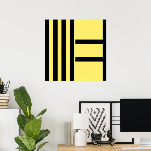 Star abstract expressionism painting art  ポスター (ホームオフィス)