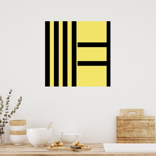 Star abstract expressionism painting art  ポスター (キッチン)