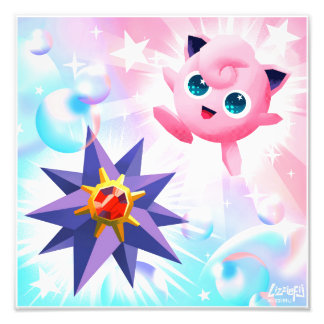 Star and bubble magic art print フォトプリント           