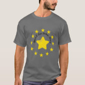 Star and love button girl tシャツ (正面)