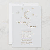 Star and Moon Celestial Photo Wedding Invitation 招待状 (正面)