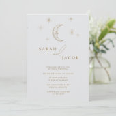 Star and Moon Celestial Photo Wedding Invitation 招待状 (スタンド正面)
