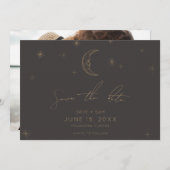 Star and Moon Celestial Save the Date with Photo セーブザデート (正面/裏面)
