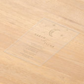 Star and Moon Celestial Wedding Invitation アクリル招待状 (レイダウン)